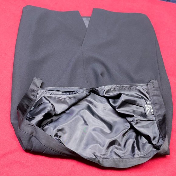 Vintage Black Pencil Women's Skirt Satin Style Lining & Band Jones Nine West 12 - Picture 9 of 9